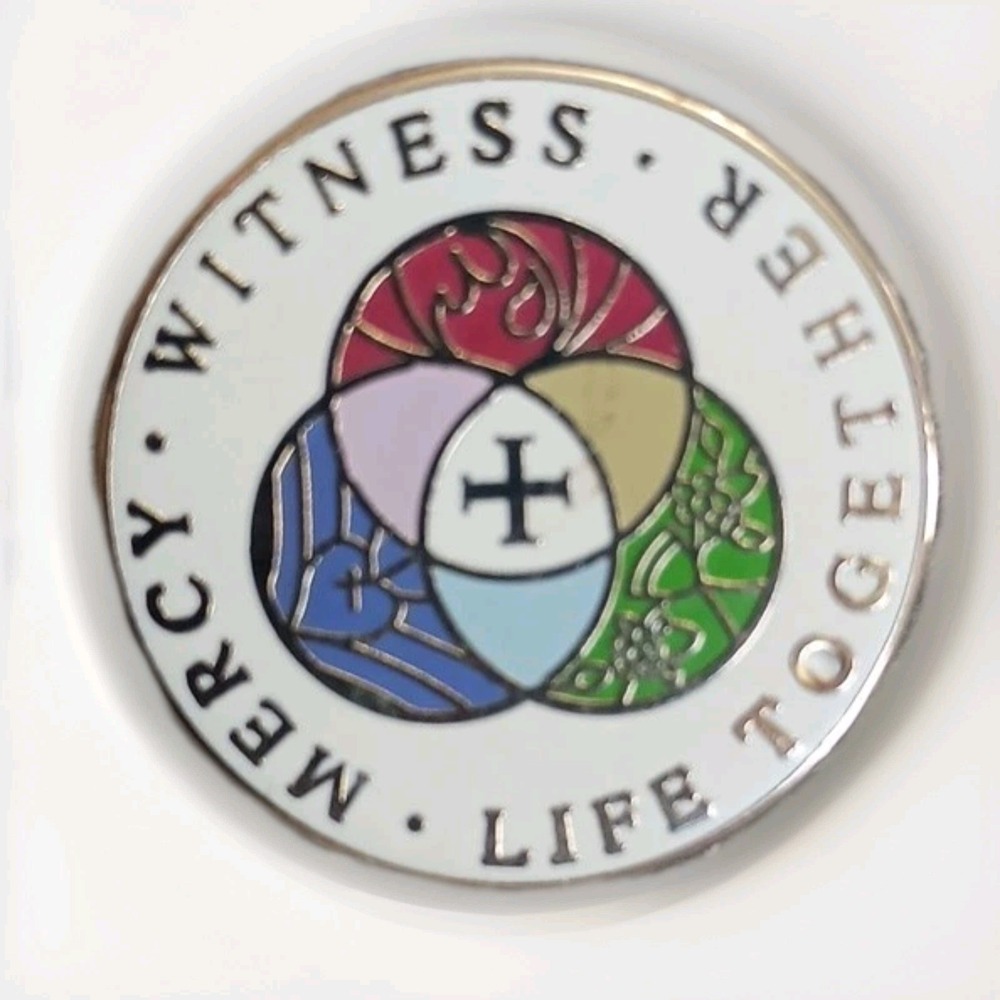 The Lutheran Church Witness Mercy Life Together Gold Tone & Enamel Lapel Hat Pin